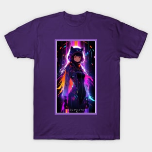 Anime Cute Cat Girl | Quality Anime Girl Artwork | Sci-Fi Manga Girl Anime Art T-Shirt